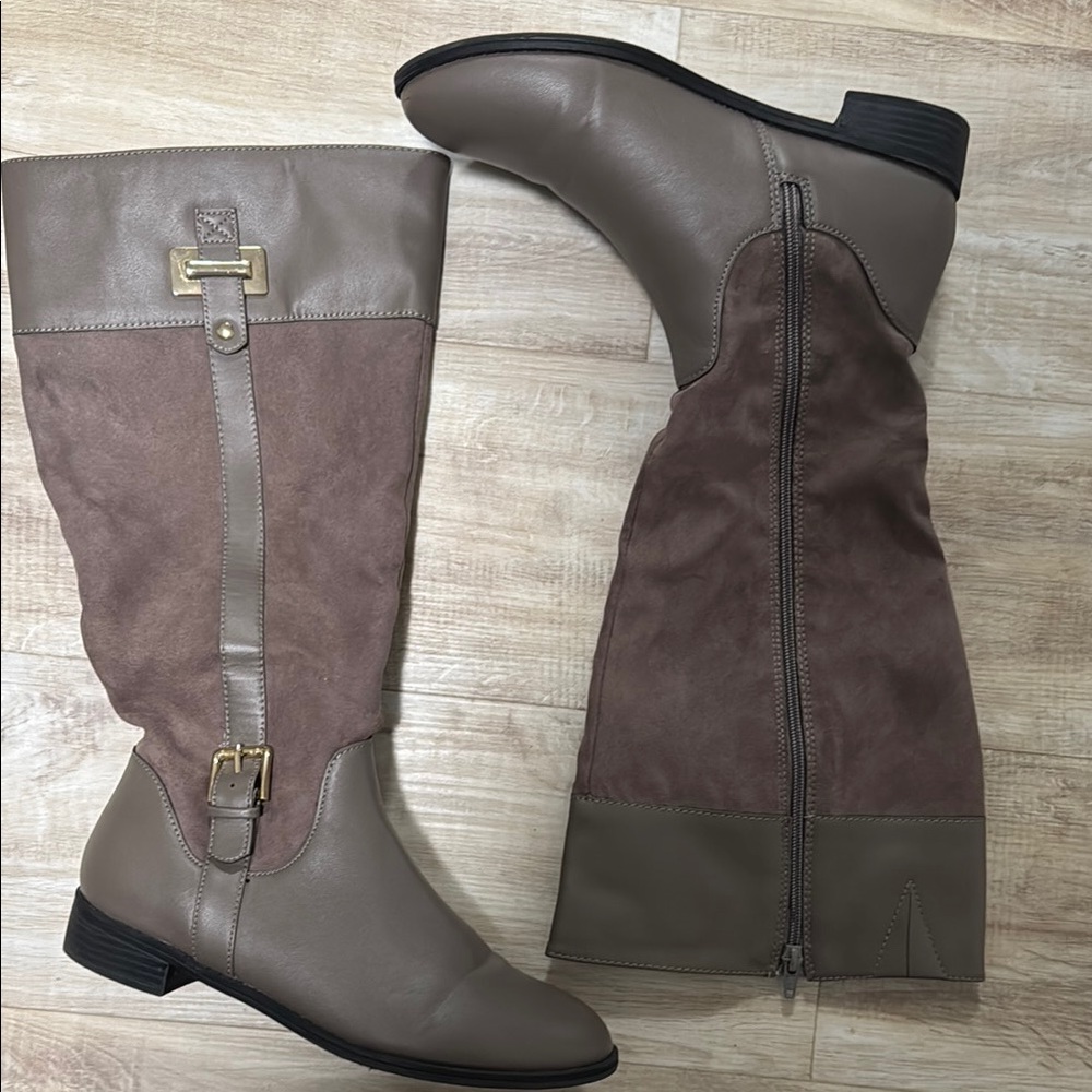 Taupe Knee-High Boots 9W